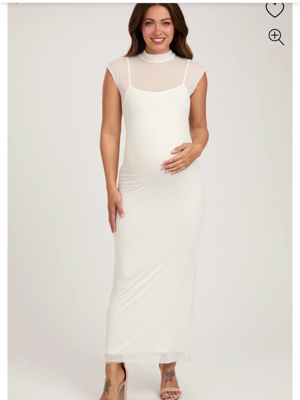 New- Maternity Friendly - Maxi Dress in Ivory